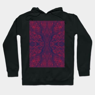 Red and blue branching pattern Hoodie